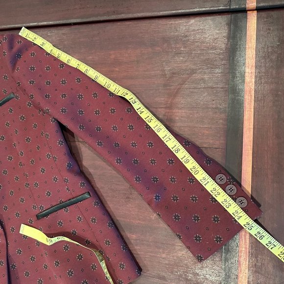 Women's Beatrice B. Italy Maroon Blazer, Size US 12, NWOT - Picture 2 of 11